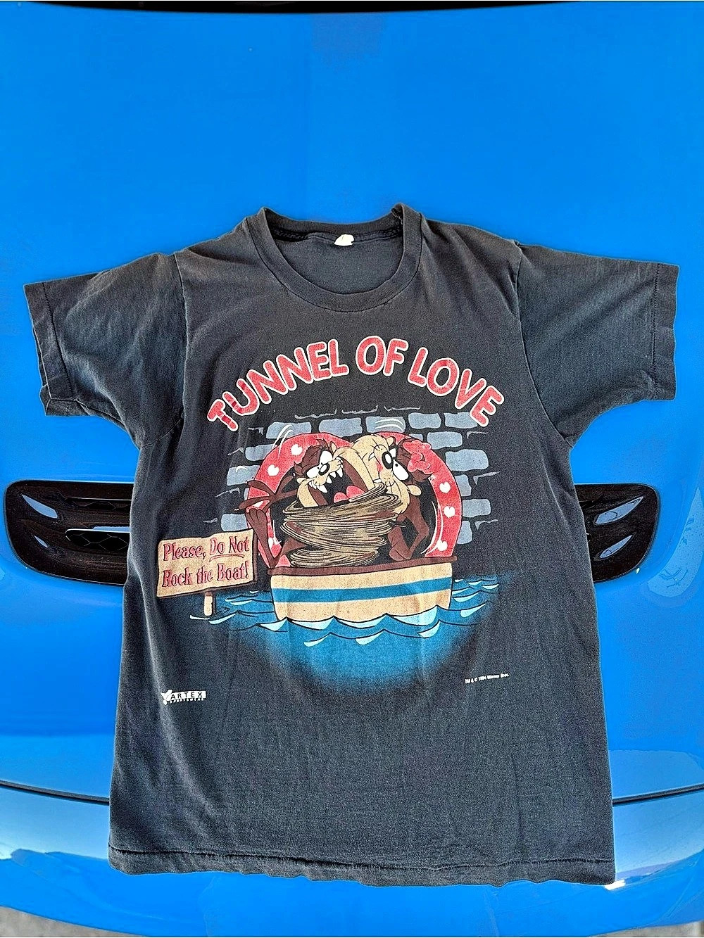 Artex Vintage 1994 Looney Tunes Tasmanian Devil Tunnel of Love T-Shirt Tunnel of